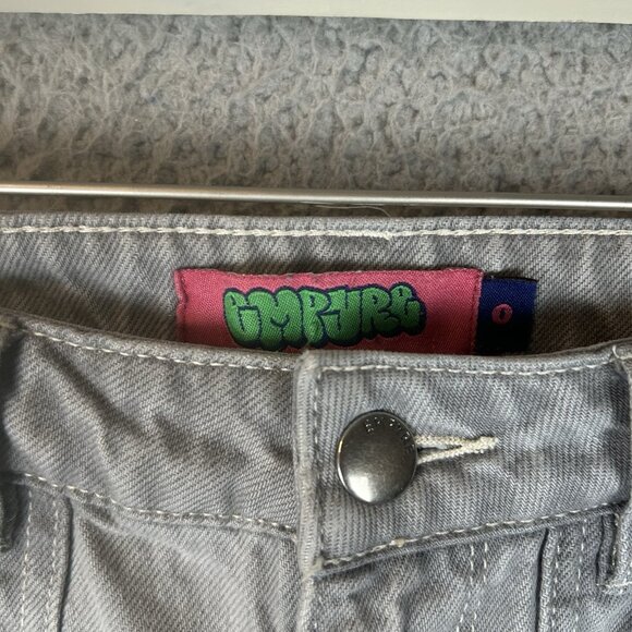 Empyre Jeans Women's Size 0 Gray Tori Porkchop Baggy Cargo Skate Punk Size 26 - Picture 6 of 11